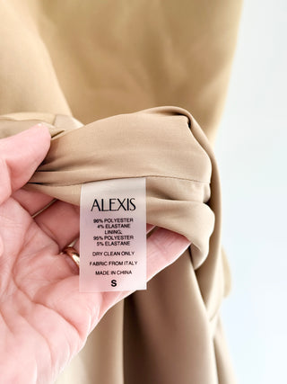 Alexis Beige buttoned sleeveless sheath dress, S