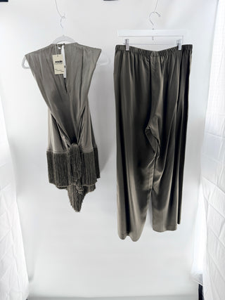 Banana Republic viscose set top with fringe and pants, top M / bottom L