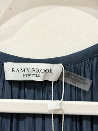 Ramy Brook Kai Smocked Grommet Sleeveless Blouson Mini Dress Navy Blue Women's S