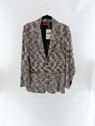 Missoni Classic chevron pattern knit blazer, M