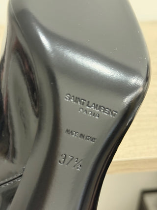 NWT Saint Laurent Vendome 70mm Pointy Stilettos Leather Ankle Boots Black 37.5