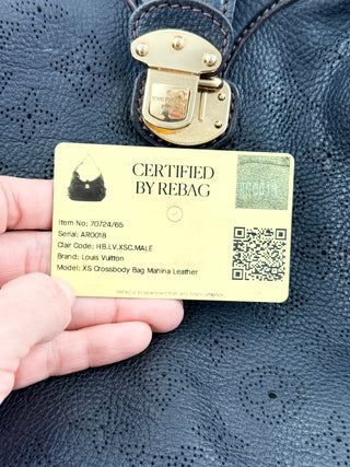 Louis Vuitton leather mahina shoulder bag