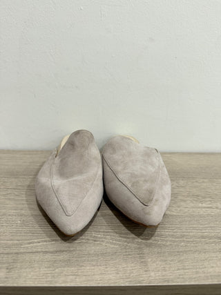 Cole Haan Piper Slip on Pointed Toe Mule Flat Etherea Suede Cream Women Size 7.5