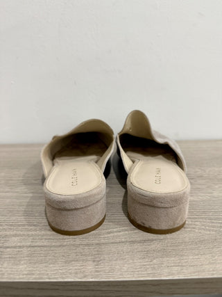 Cole Haan Piper Slip on Pointed Toe Mule Flat Etherea Suede Cream Women Size 7.5