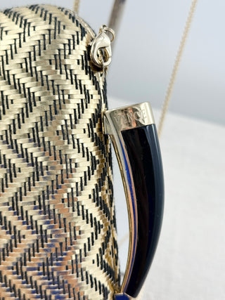 Vince Camuto horn clutch bag with chain