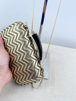 Vince Camuto horn clutch bag with chain