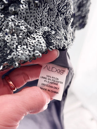 Alexis Renada Sequin Long Sleeve Mini Dress, S