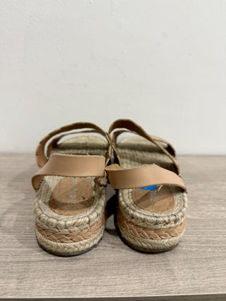 Zimmermann Leather Espadrille Slingback Platform Sandals Nude Women's Size 40