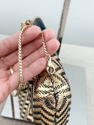 Vince Camuto horn clutch bag with chain