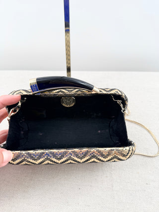 Vince Camuto horn clutch bag with chain