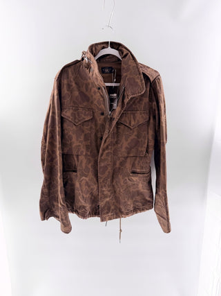 Ralph Lauren Riley Unlined Long Sleeve Hooded Field Jacket Brown Women's Medium
