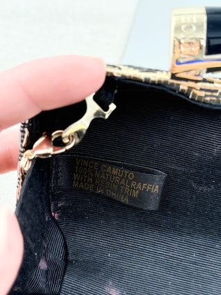 Vince Camuto horn clutch bag with chain