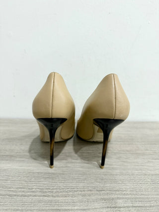 Burberry Leather Pointed Toe Amber Stilettos Heel Pumps Beige Women's Size EU 37