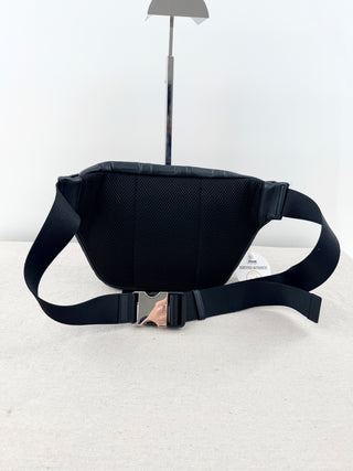 Fendi leather embossed logo large belt bag