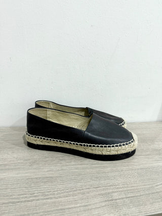 Palomitas by Paloma Barcelo Leather Slip On Espadrilles Flat Shoes Black EU 37