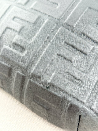 Fendi leather embossed logo large belt bag