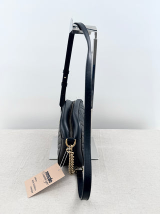 Gucci medium marmont camera leather bag with strap