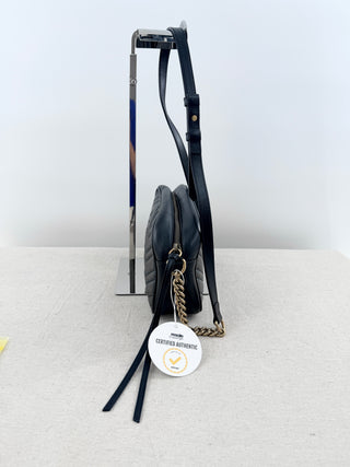 Gucci medium marmont camera leather bag with strap