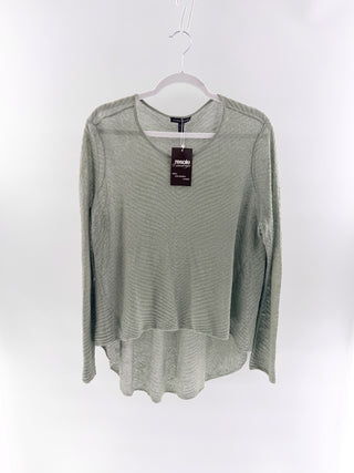 Eileen Fisher Long Sleeve Crew Neck Hi-Low Pullover Sweater Gray Women's Large