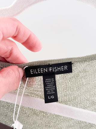 Eileen Fisher Long Sleeve Crew Neck Hi-Low Pullover Sweater Gray Women's Large
