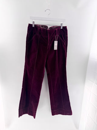 Free People wide leg velvet pants, 12