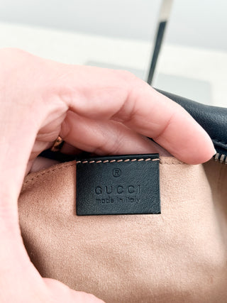 Gucci medium marmont camera leather bag with strap