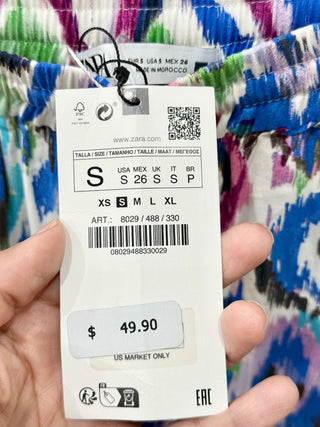 Zara blue casual pants NWT, S