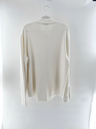 Paige Mason Sweater Shirt knit button-front cardigan featuring a collared neckline, long sleeves, and two front patch pockets, finished in a soft textured knit, XL