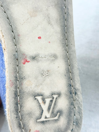 Louis Vuitton logo denim espadrilles, 39