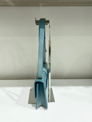 Christian Dior Montaigne Ombre Gradient Leather Flap Shoulder Bag Light Blue