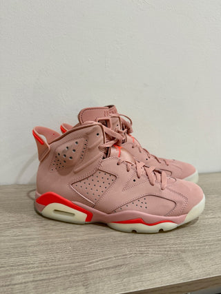 Nike Air Jordan X Aleali May 6 Retro Leather Sneaker Millennial Pink Women's 8.5