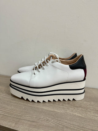 Stella McCartney Sneak-Elyse Platform Sneaker Loafers Shoes White Women's EU 40