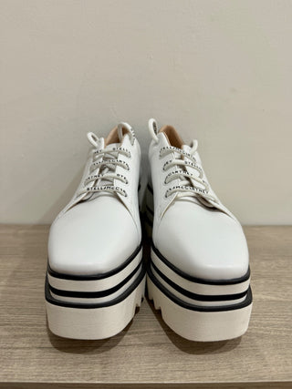 Stella McCartney Sneak-Elyse Platform Sneaker Loafers Shoes White Women's EU 40