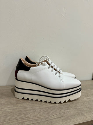 Stella McCartney Sneak-Elyse Platform Sneaker Loafers Shoes White Women's EU 40