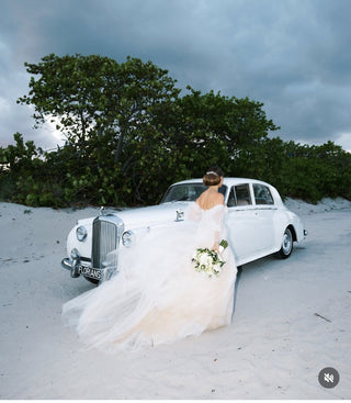 Selinci Cream Wedding Dress with beading and mesh, 2