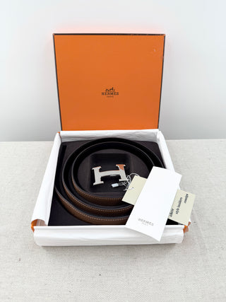 Hermes constance reversible belt leather, 85 / 34