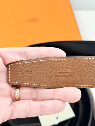 Hermes constance reversible belt leather, 85 / 34