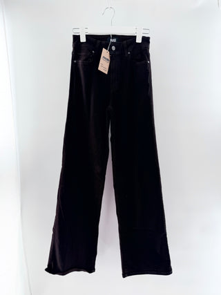 Paige sleek high-rise pants featuring a structured waistband with button closure, and a straight-leg silhouette, 26