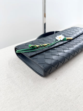 Bottega Veneta andiamo flower clutch bag