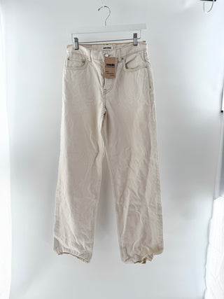 Grlfrnd denim jeans featuring a mid-rise waist, classic five-pocket styling, and a relaxed straight-leg silhouette, 25