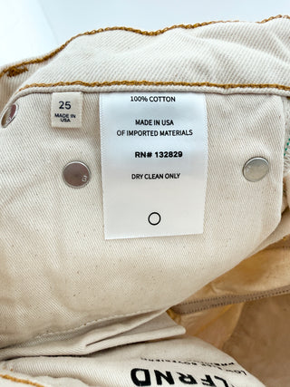 Grlfrnd denim jeans featuring a mid-rise waist, classic five-pocket styling, and a relaxed straight-leg silhouette, 25