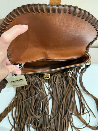 Vintage Boho Bags upcycled louis vuitton monogram fringe cross body bag