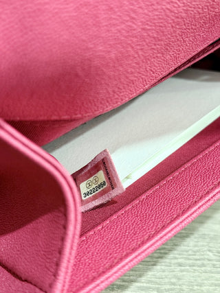 Chanel small quilted caviar leather boy bag