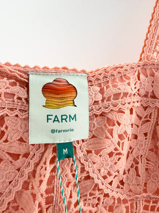Farm Rio guprie sleeveless crochet corset top, M