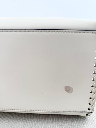 Fendi sunshine medium leather embossed tote with tortoise shell handles
