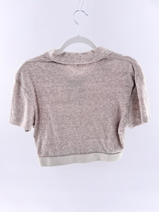 Loewe Logo-Waistband Cropped Polo Shirt, M