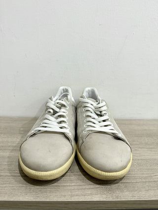Tod's Suede Perforated T Low Top Comfort Sneakers Light Gray Men's Size US 6.5