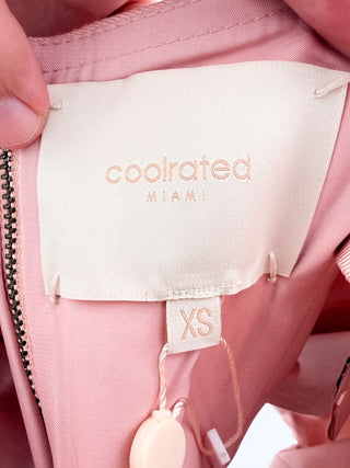 Coolrated Miami Structured Folded-Collar Bustier Crop Top, XS