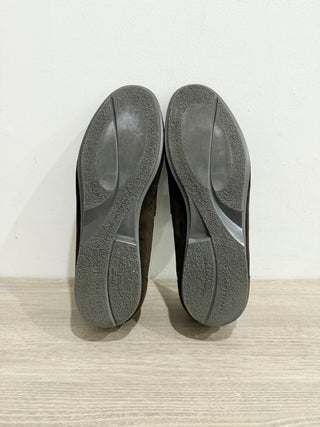 Salvatore Ferragamo Suede Slip On Flat Heel Penny Loafers Brown Men's Size US 10