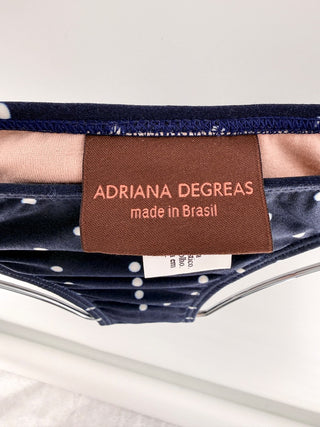 Adriana Degreas Polka Dots Bandeau Bikini Set, M